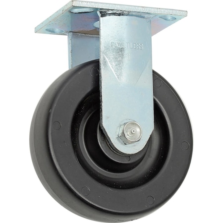 Faultless Rigid Plate Caster, 6 Polyolefin Wheel 3461-6